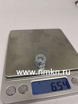 гайка м8х1.25 с белым нейлоновым кольцом самоконтрящаяся высокая в Нижнем Новгороде